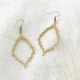 Fair Trade Handmade Minimalist Brass Metalwork Earrings, thumbnail 1 of 12