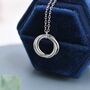 Four Interlocking Circles Pendant Necklace, thumbnail 5 of 10