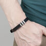 Personalised Men's Soho Tag Leather Bracelet, thumbnail 6 of 10