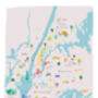 Personalised Map Of New York City Illustrated Art Print, thumbnail 2 of 4