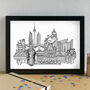 Toronto Skyline Travel Art Print Unframed, thumbnail 2 of 6