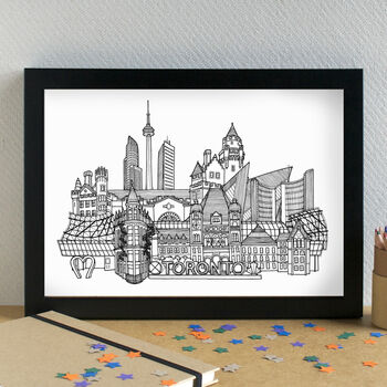 Toronto Skyline Travel Art Print Unframed, 2 of 6