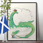 Loch Ness Monster In The Bath Poster, thumbnail 1 of 7