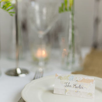 Classic World Map Wedding Place Cards Pack Of Ten, 2 of 3