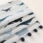 Whales Blackout Roman Blind With Pom Pom Trim, thumbnail 2 of 7