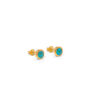 Birthstone Stud Earrings December: Turquoise And Gold, thumbnail 2 of 4
