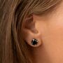 Black Swarovski Crystal Stud Earrings, thumbnail 1 of 6