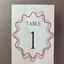 Modern, Fun, Wavy Colourful Table Numbers, thumbnail 2 of 6