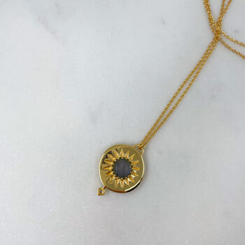 Gold Vermeil Solstice Labradorite Necklace, 2 of 5