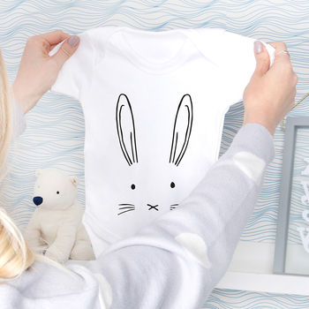 New Baby Bunny Face Romper, 5 of 7