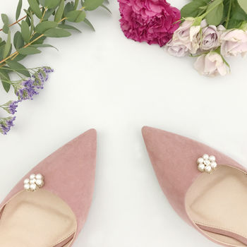 Flower Pearl Wedding Shoe Clips, 3 of 6