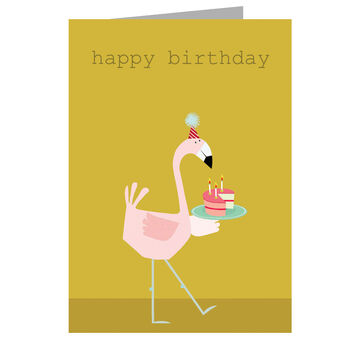 Flamingo Happy Birthday Card, 2 of 5