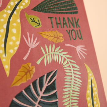 'Thank You' Luxury Botanicals Thank You Card, 2 of 2