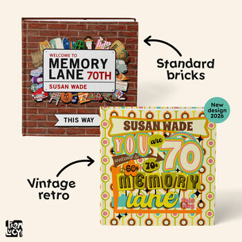 Personalised 70th Birthday Book 'Memory Lane', 3 of 12