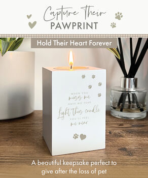 Sentimental Verse Pet Memorial Tea Light Holder, 9 of 12