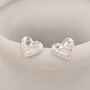Sterling Silver Small Pair Of Open Heart Earrings, thumbnail 1 of 9