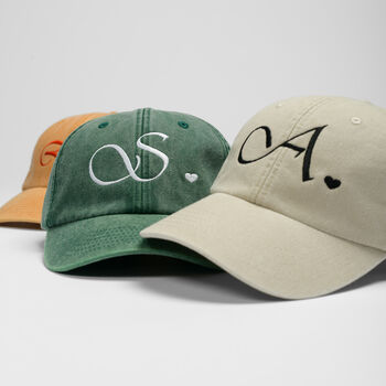 Custom Embroidered Dad Cap With Personalised Initial, 3 of 7