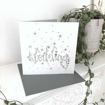 Laser Cut Wedding Word Love Diamond Card, 7 of 12