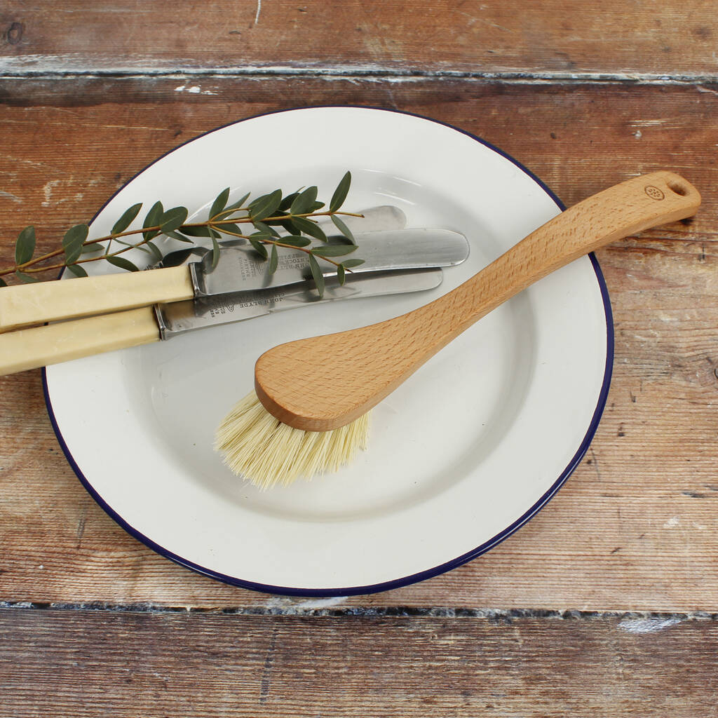 Sustainable Wood Shaped Dish Brush With Plant Bristles, 1 of 7