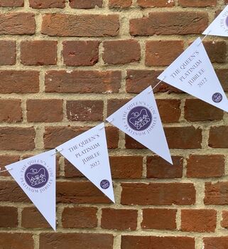 Personalised Queen's Platinum Jubilee Party Bunting, 2 of 5