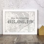 Personalised Map Print With Date In Copper Or Gold Foil, thumbnail 6 of 6