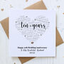 Personalised 10th Wedding Anniversary Card, thumbnail 1 of 4