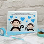 'Little Monkey' Personalised 1st Fathers Day Card, thumbnail 2 of 2