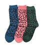 Denim Blue Leopard Prink Socks, thumbnail 2 of 3