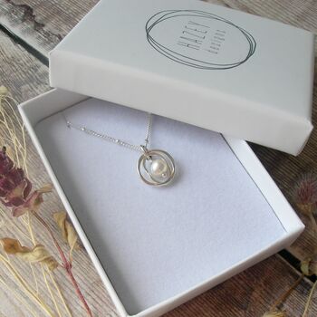 Freshwater Pearl Swirl Pendant, 3 of 4