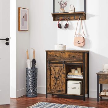 Freestanding Kitchen Cupboard With Sliding Barn Door, 3 of 11