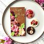 Chocolate Personalised Flowers, Artisan Hibiscus Gift, thumbnail 3 of 8