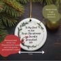 To My Dad On His First Christmas As A Grandfather Personalised Wreath Decoration, thumbnail 2 of 2