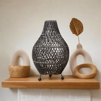 Rattan Table Lamp And Bedside Lamp Nordic Home Decor, 4 of 8