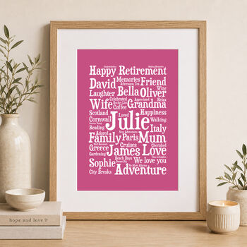 Personalised Word Art Print, 4 of 5
