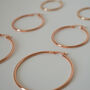Quality Rose Gold Plated Hoop Earrings, Three Sizes, thumbnail 5 of 8
