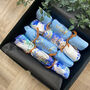 Personalised Reusable Floral Blue Christmas Crackers, thumbnail 7 of 10