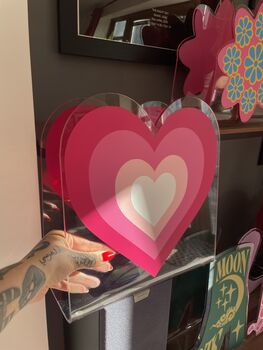 Retro Heart Vinyl Lp Record Holder, 4 of 6