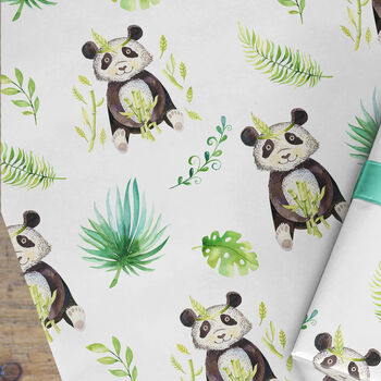 Panda Wrapping Paper Roll Or Folded, 2 of 3