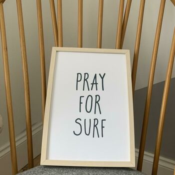 'Pray For Surf' Handlettered Print, 3 of 3