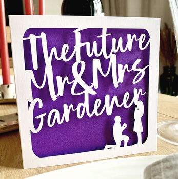 Personalised Future Mr And Mrs Engagement Card, 2 of 4