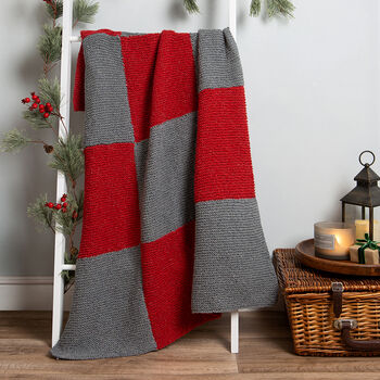 Christmas Square Blanket Beginners Knitting Kit, 3 of 6