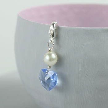 Something Blue Crystal Heart Charm, 6 of 8