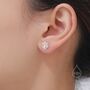 Sterling Silver Cute Paw Print Stud Earrings, thumbnail 5 of 10