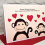 'Monkey' Birthday Card From One, Two Or Three Children, thumbnail 5 of 6