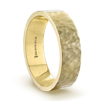 Textured Gold Wedding Ring 6mm, 3 of 3