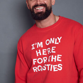 Men's Only Here For The Roasties Christmas Sweatshirt, 3 of 3