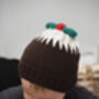 Christmas Pudding Merino Knitted Hat, thumbnail 7 of 7