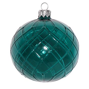 Christmas Cut Glass Bauble, 8cm, 5 of 10