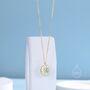 Aqua Green Opal Moon And Star Pendant Necklace, thumbnail 6 of 11