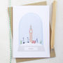 Pack Of Six City Snow Globe Christmas Cards, thumbnail 4 of 8